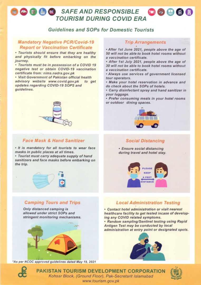 Flyers of SOPs & Guidelines for Tourism Industry of Pakistan